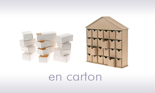 Calendrier de l'avent en carton