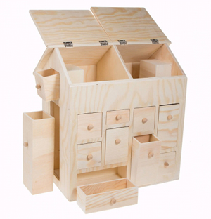 Calendrier de l'avent maison en bois 3D