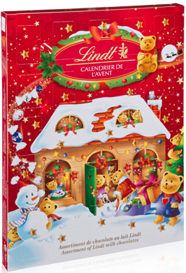 Calendrier de l'avent aux chocolats Lindt