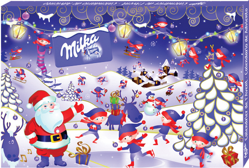 Calendrier de l'avent aux chocolats Milka