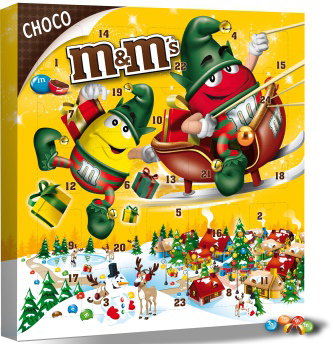 Calendrier de l'avent aux chocolats M&M's