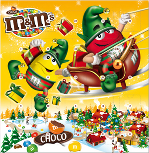 Calendrier de l'avent aux chocolats M&M's