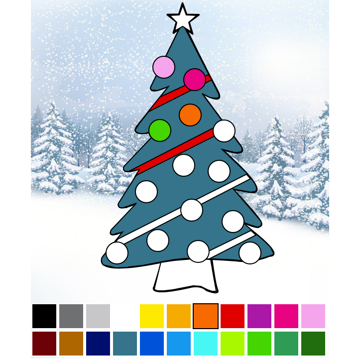 Coloriage en ligne sapin de noël