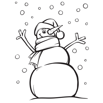 Coloriage Bonhomme De Neige En Ligne