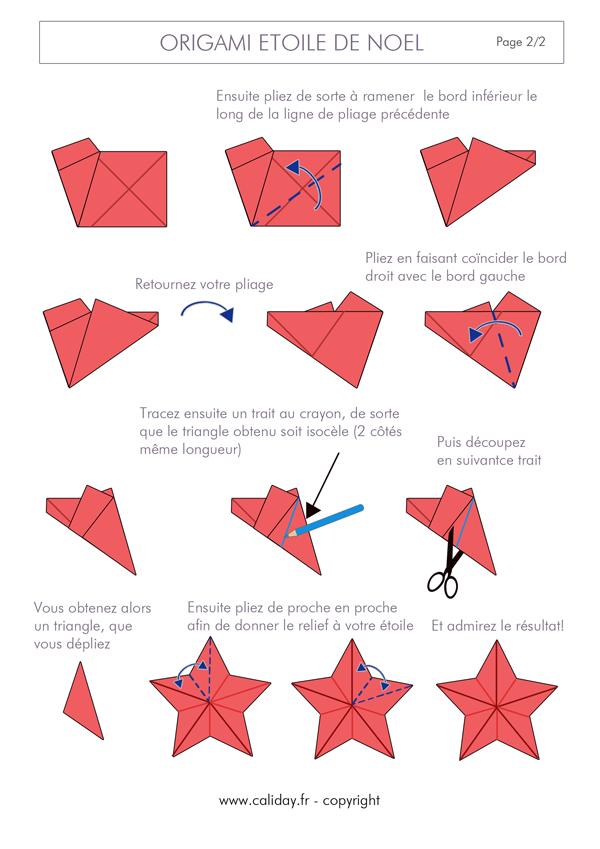 Origami étoile de noël page 2