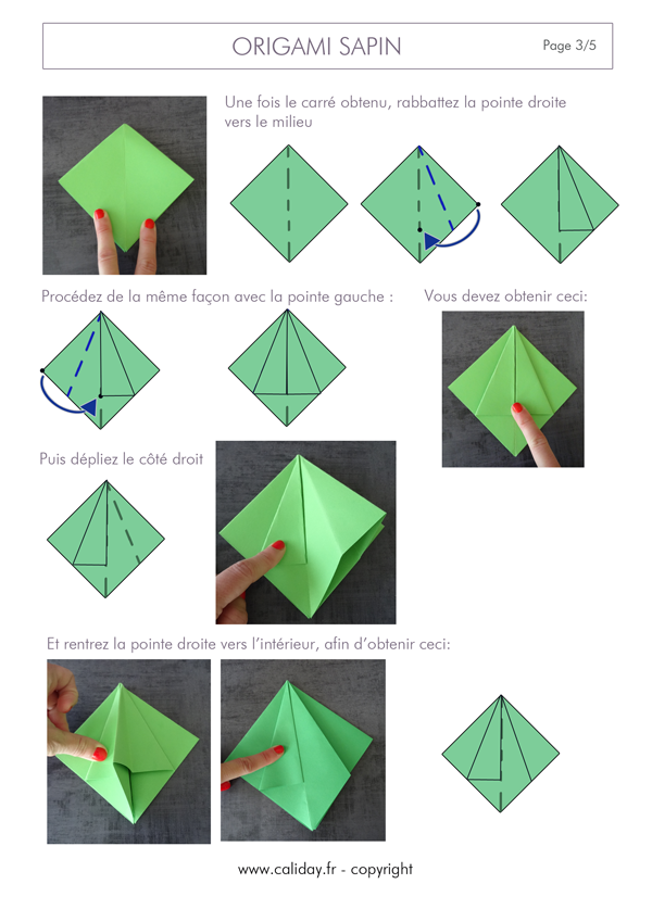 Origami sapin page 3