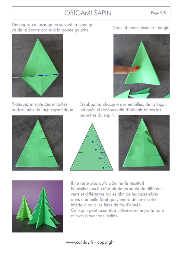 Origami sapin page 5
