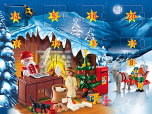 Calendrier de l'avent Playmobil Atelier du Père Noël