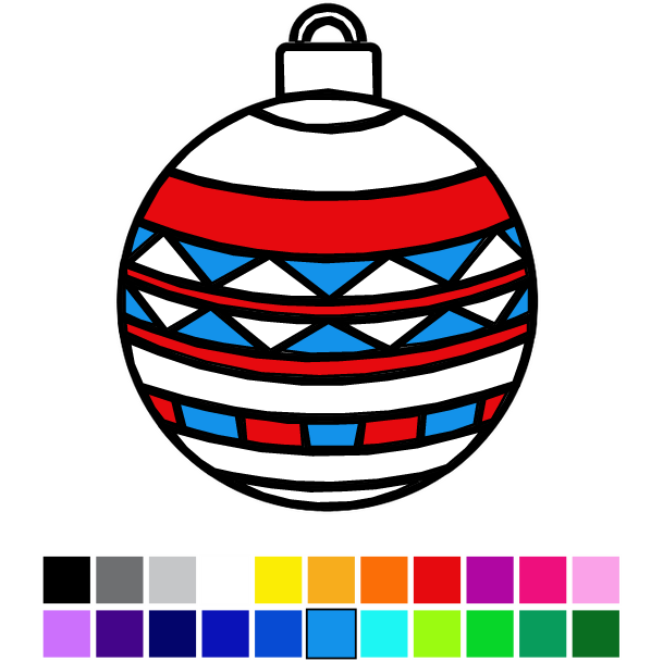 Coloriage en ligne boule de noël